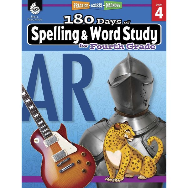 Shell Education 180 Days of Spelling + Word Study, Grade 4 28632